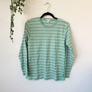 Lake Pajamas Striped Pima Pajama Top Sz S